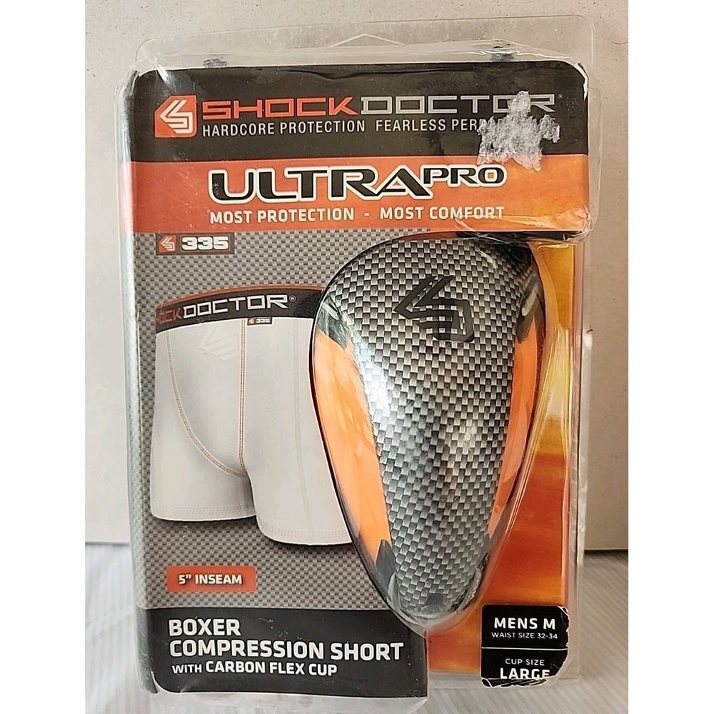 NEW Shock Doctor Ultra Pro Boxer Compression Shorts Men's Medium Carbon Flex Cup